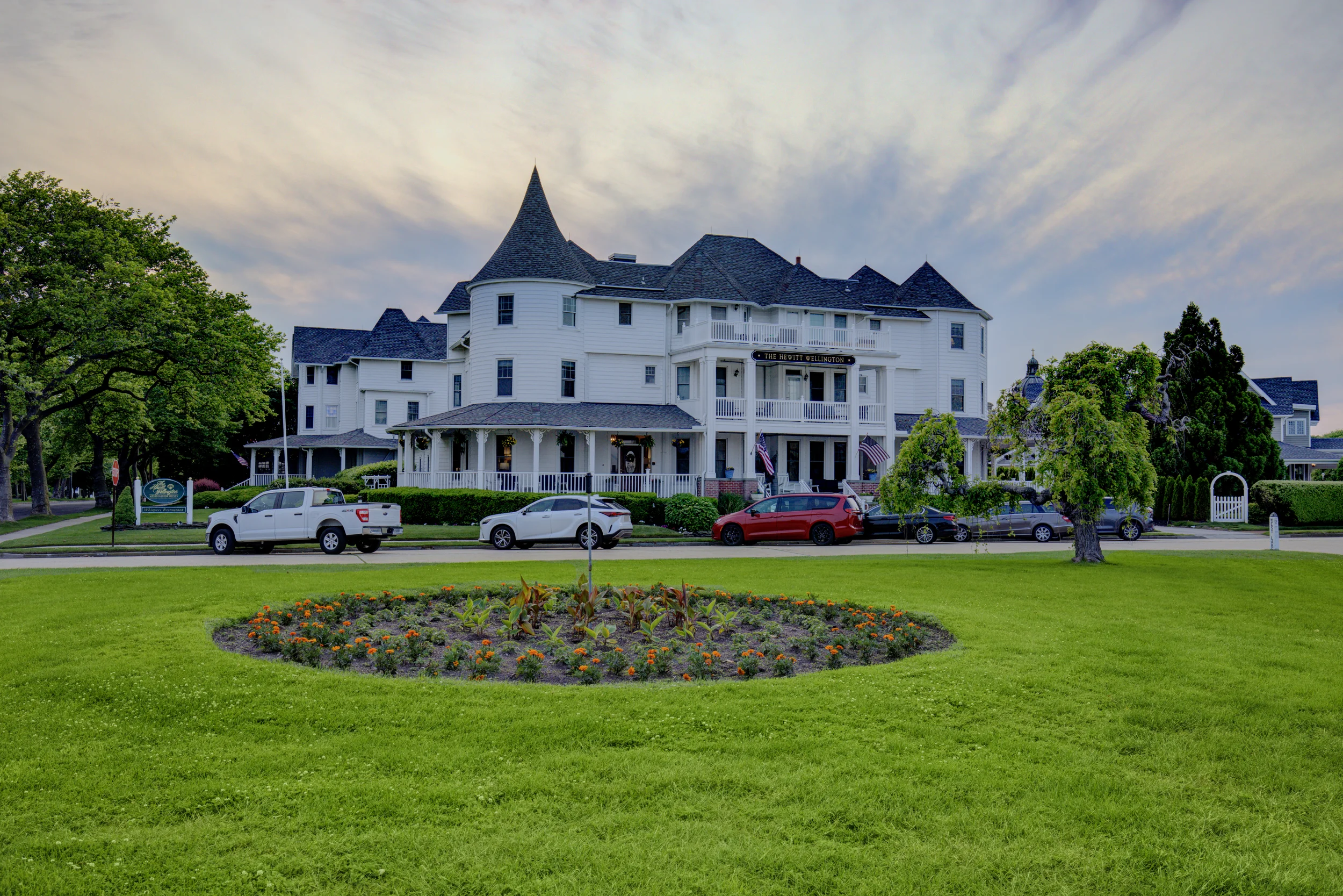 Hotel at dusk